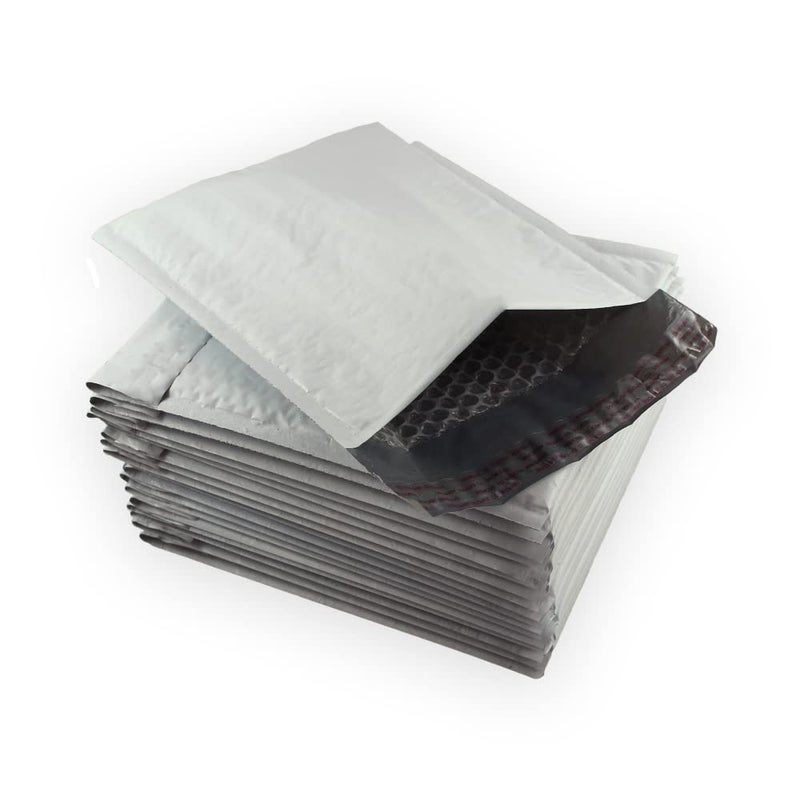 EcoSwift 25 EcoSwift Size #DVD 7.5 x 10 Poly Bubble Mailers Self Sealing Bulk Padded Shipping Supplies Packaging Envelopes Bags DVD 7.5 by 10 inches - Image 1